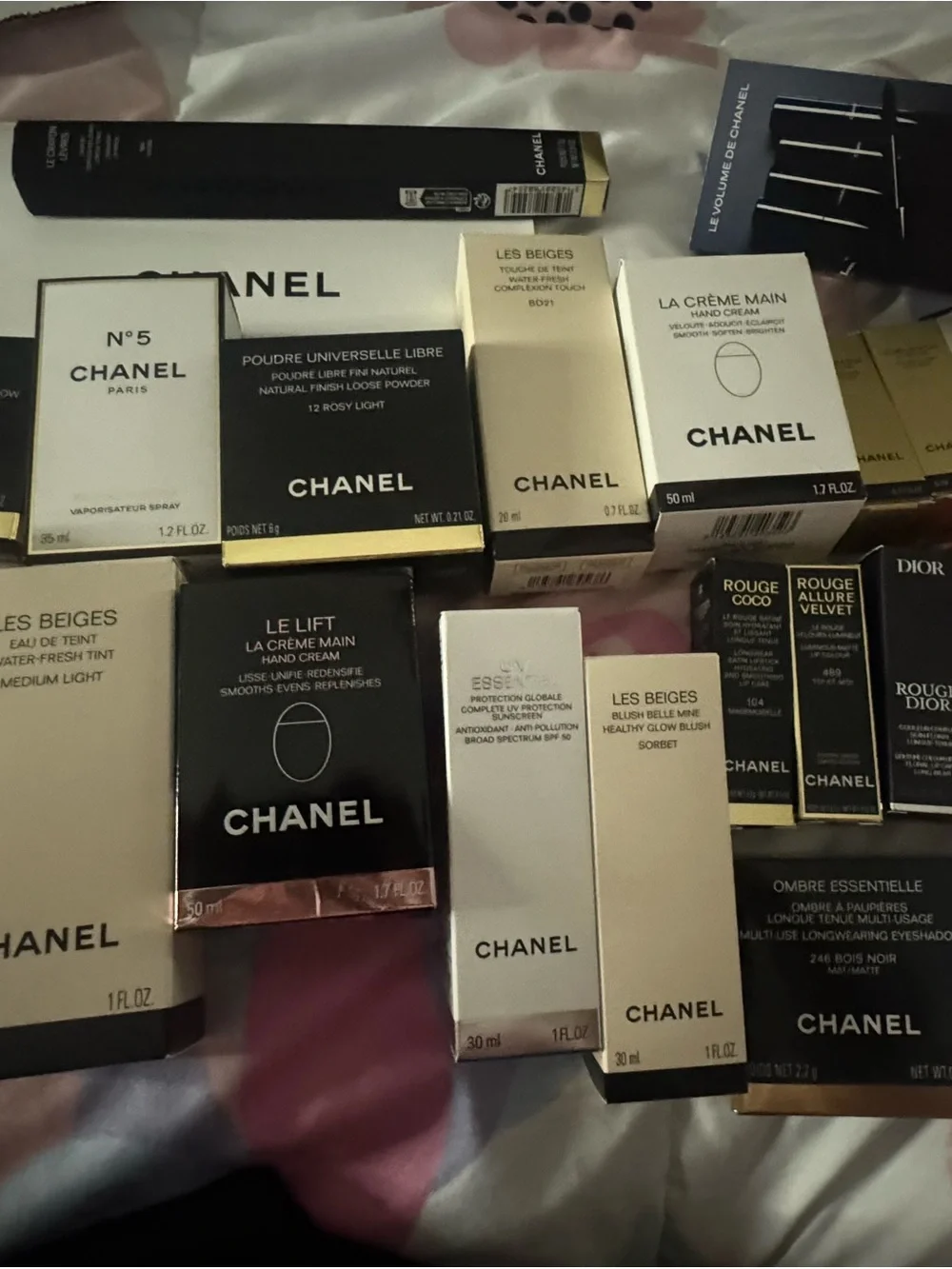CHANEL Assorted Beauty Boxes in White, Black, Cream & Gold